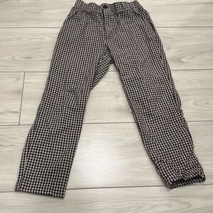 Girls white fox cotton plaid gingham pants size‎ large  Can fit womens xxs-xs as